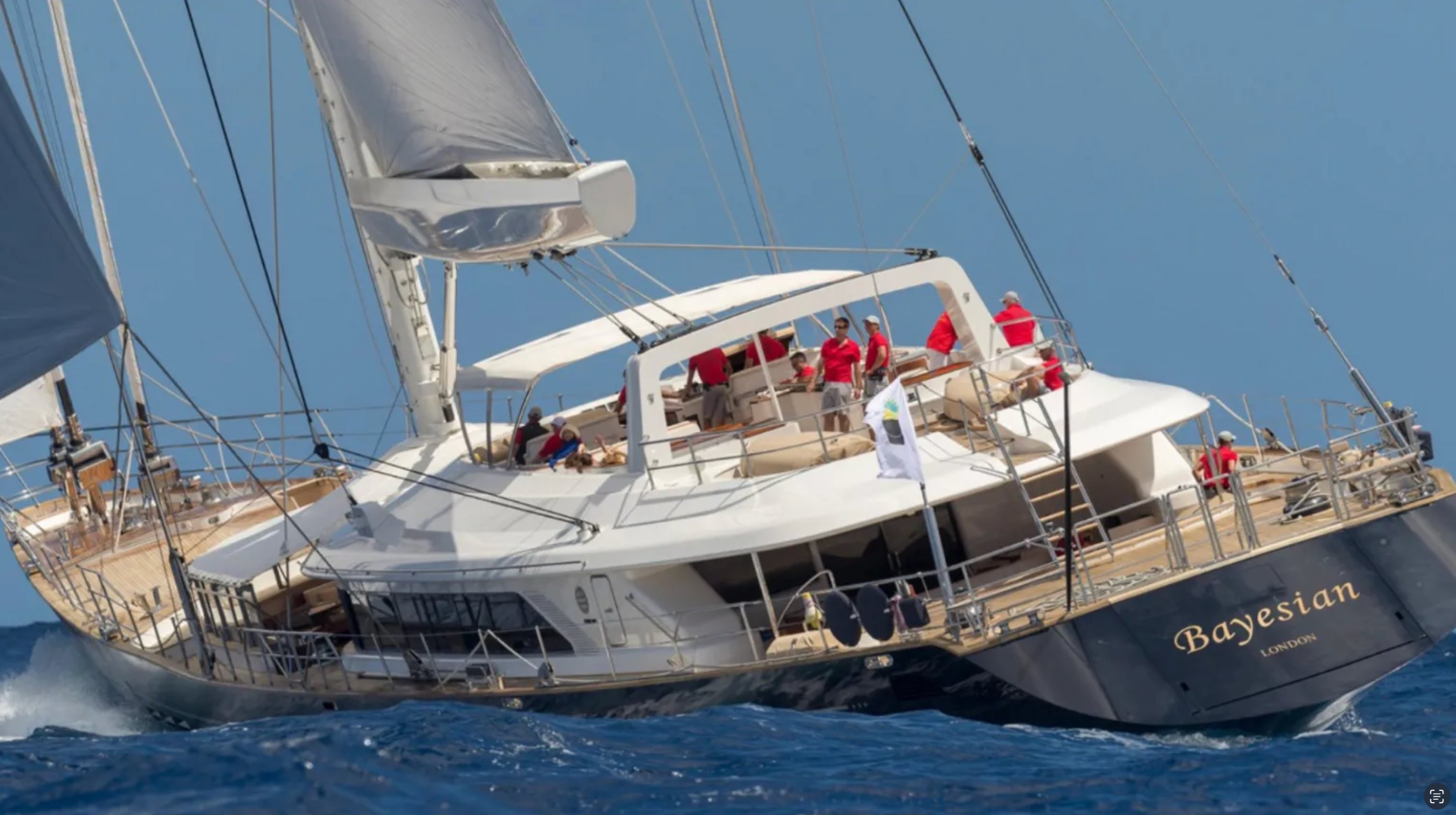 A file photo of the Bayesian yacht sailing off the coast of Italy.